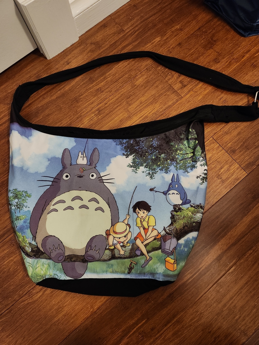 BioWorld Studio Ghibli Totoro My Neighbor Totoro Fishing Hobo Tote Bag